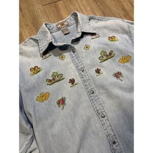 Women’s Vintage Size M Denim “The Limited” Button Down Shirt 100%cotton